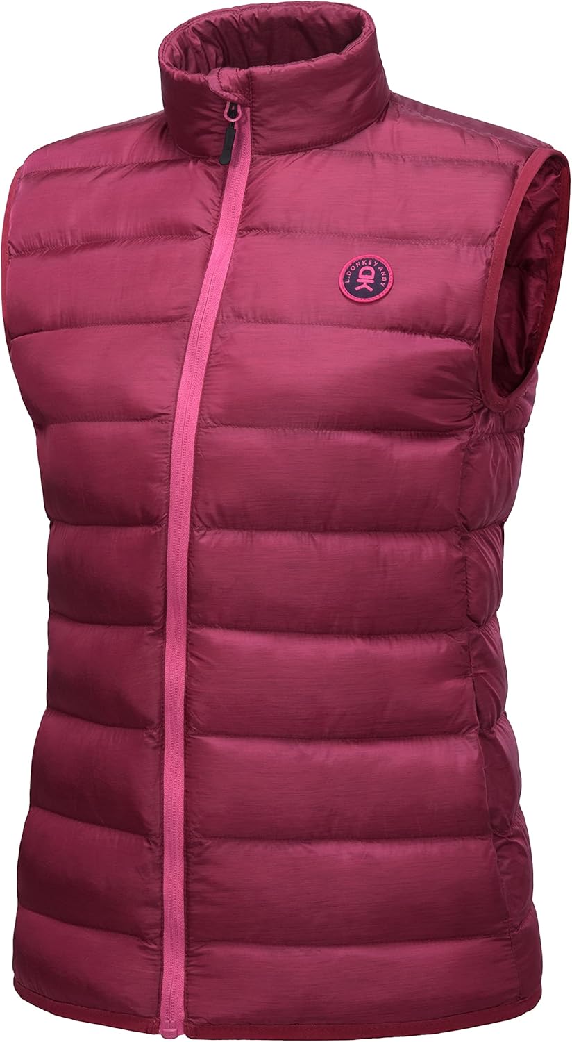 Little Donkey Andy Women's Lightweight Puffer Vest Outerwear Winter Warm Sleeveless Jacket for Casual Travel Golf Hiking