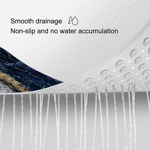 Miniatura 9 de LNOND Tapete de baño de mármol antideslizante, extra largo de 40 x 16 pulgadas, tapete antideslizante para bañera, tapete de ducha abstracto de