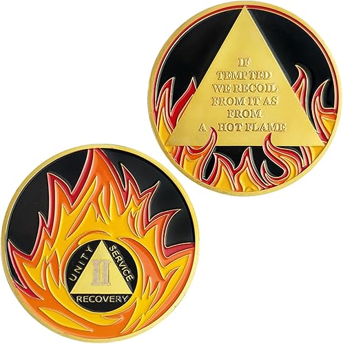 Miniatura 7 de Fichas y medallones de sobriedad AA de 15 años, moneda de recuperación de sobriedad, ficha sobria, regalos de sobriedad para celebrar la
