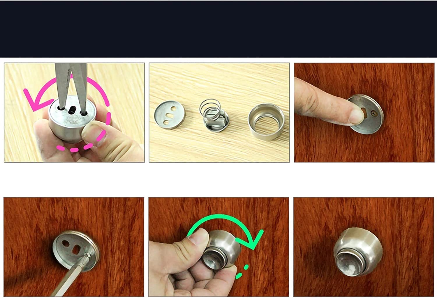 Przystanki drzwi, stoper drzwi, klin klinowy stoper Stopper Stopper ze stali nierdzewnej magnetyczne drzwi szczotkowane satynowe nikiel, magnetyczne przystanki, zamontowany na ścianie podłogowy uchwyt