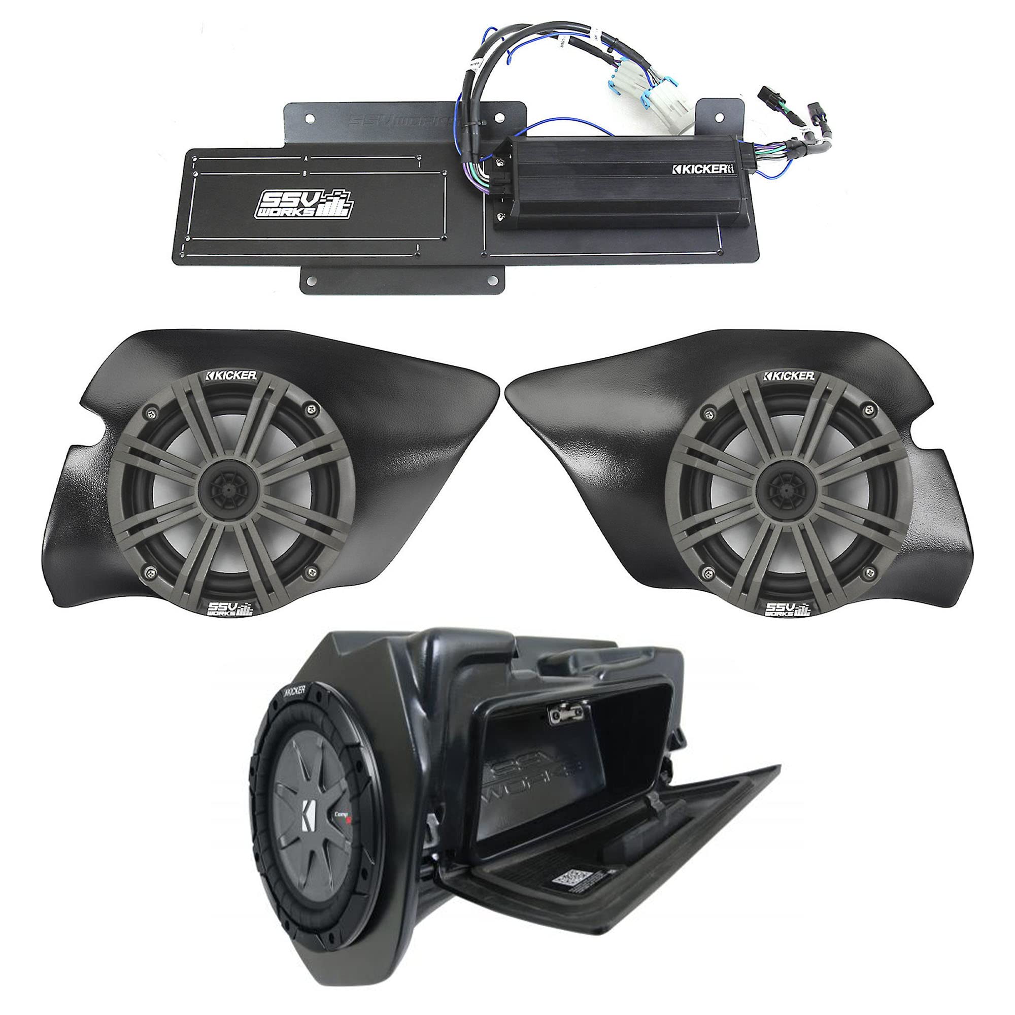 Amazon.com: SSV Works 3 Speaker Kit for 2019 + Polaris RZR w/Ride