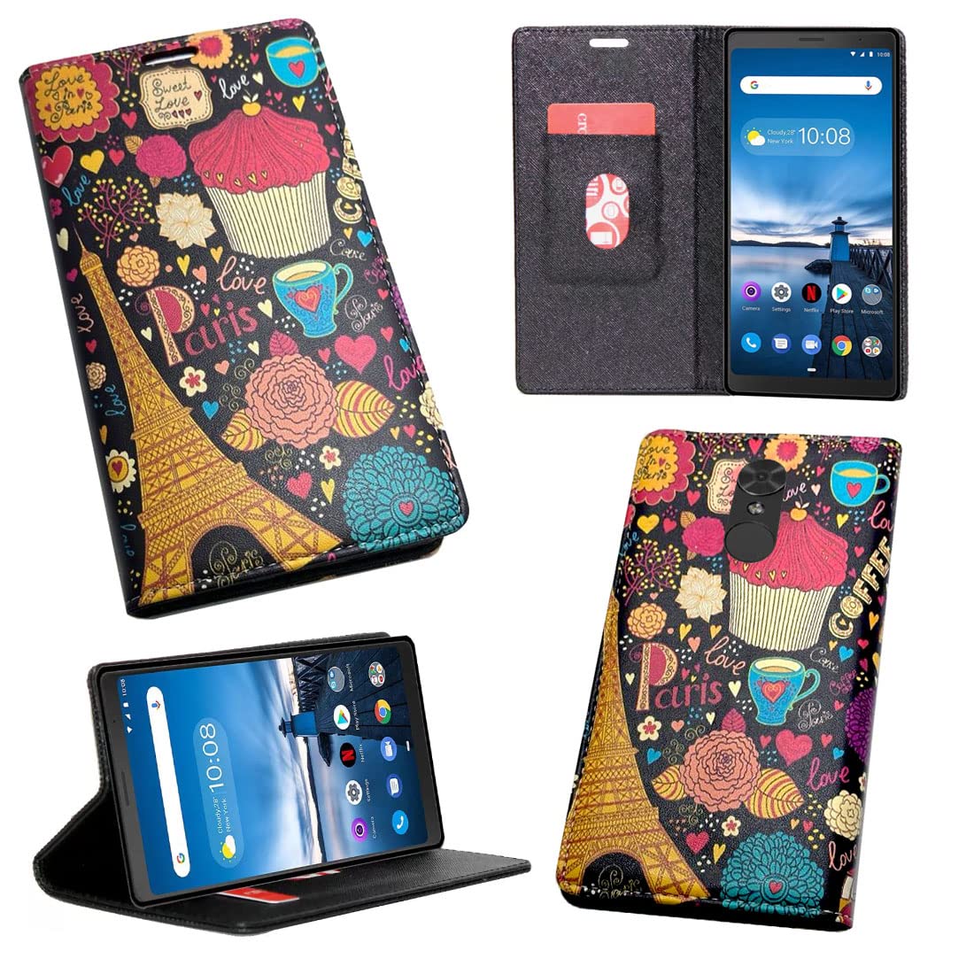 Zaoma Printed Flip Flap Case Cover Compatible for Lenovo Tab V7 6.9 inch PB-6505M - Multi Color (TABV7_DES014) (B0BVFP2Y82) Amazon Price History, Amazon Price Tracker