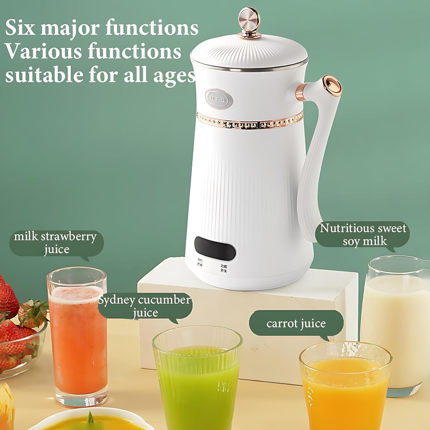 Sojamilchbauer, 1000 ml automatische Nussmilch-Hersteller mit LED-Display, 12-Stunden-Timer und intelligente Wärmekonservierung für Soja, Mandel und Hafermilch