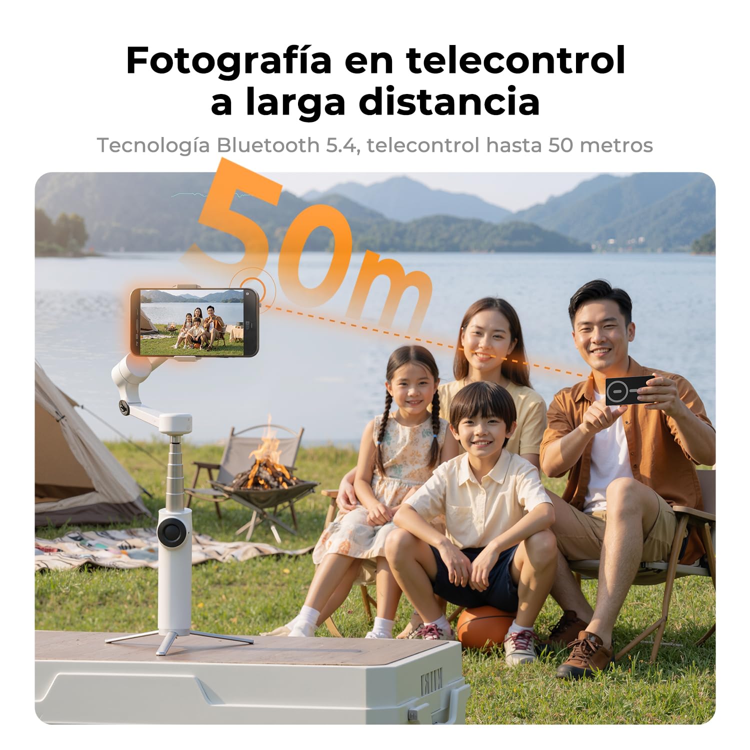 K&F CONCEPT Pantalla Selfie 5", Monitor magnético inalámbrico 4K/1080p para cámara Trasera, Alcance 50 m, P2P, Compatible iPhone & Samsung, para Creadores de Contenido