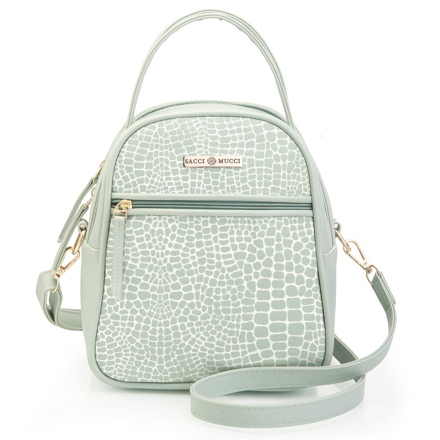 SACCI MUCCITop Handle Satchel Handbag for Women with Adjustable Sling Strap Crossbody Women's sling bag Sling Handbag - Alligator Print