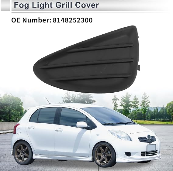 Front Left Fog Light Grill for Toyota Yaris 2012-2014 Front Lower Bumper Fog Light Cover Inserts No.8148252300 ABS 1 Pc