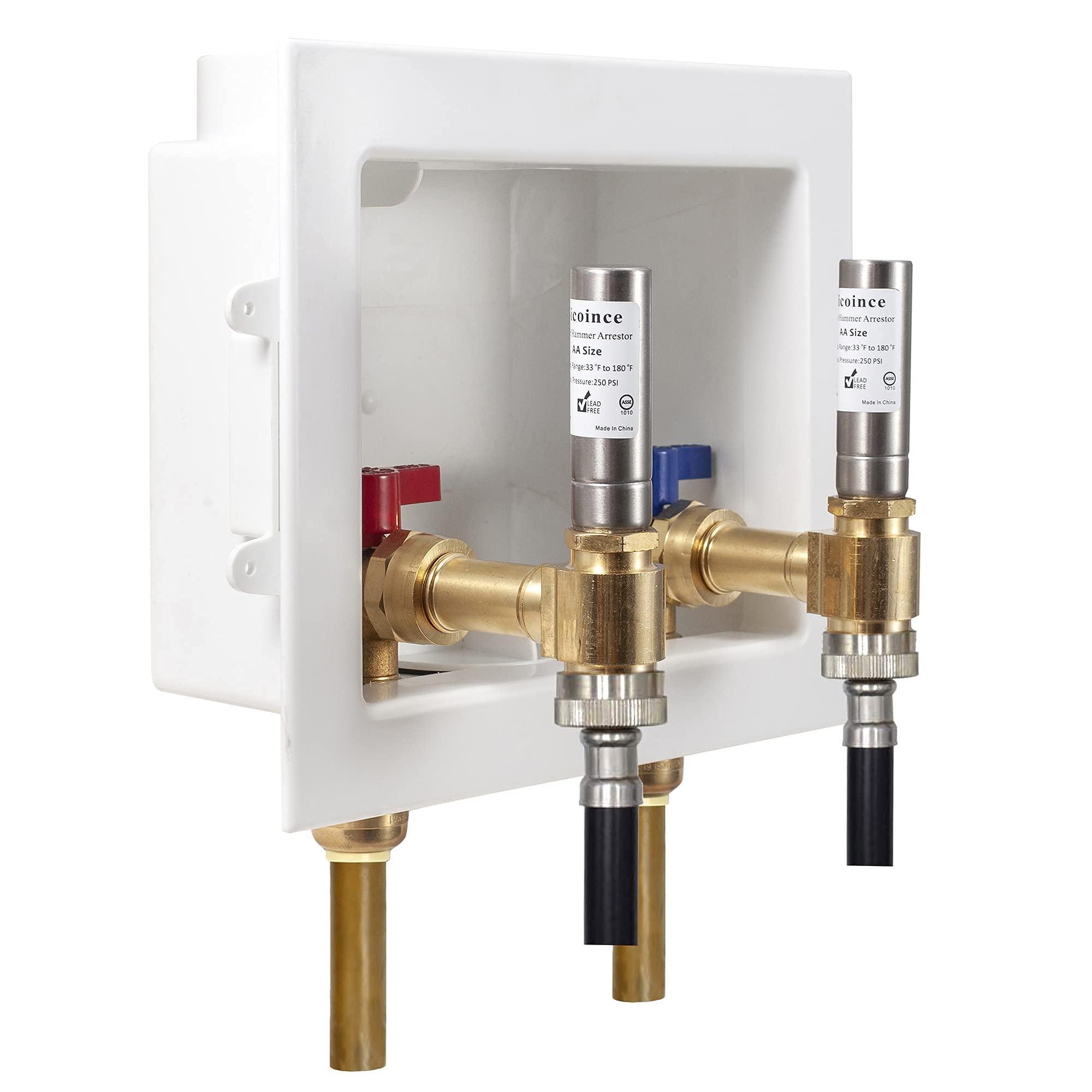 sicoince Water Hammer Arrestor Washing Machine 3/4 Inch, Stop Hammering Reduce Banging Noise