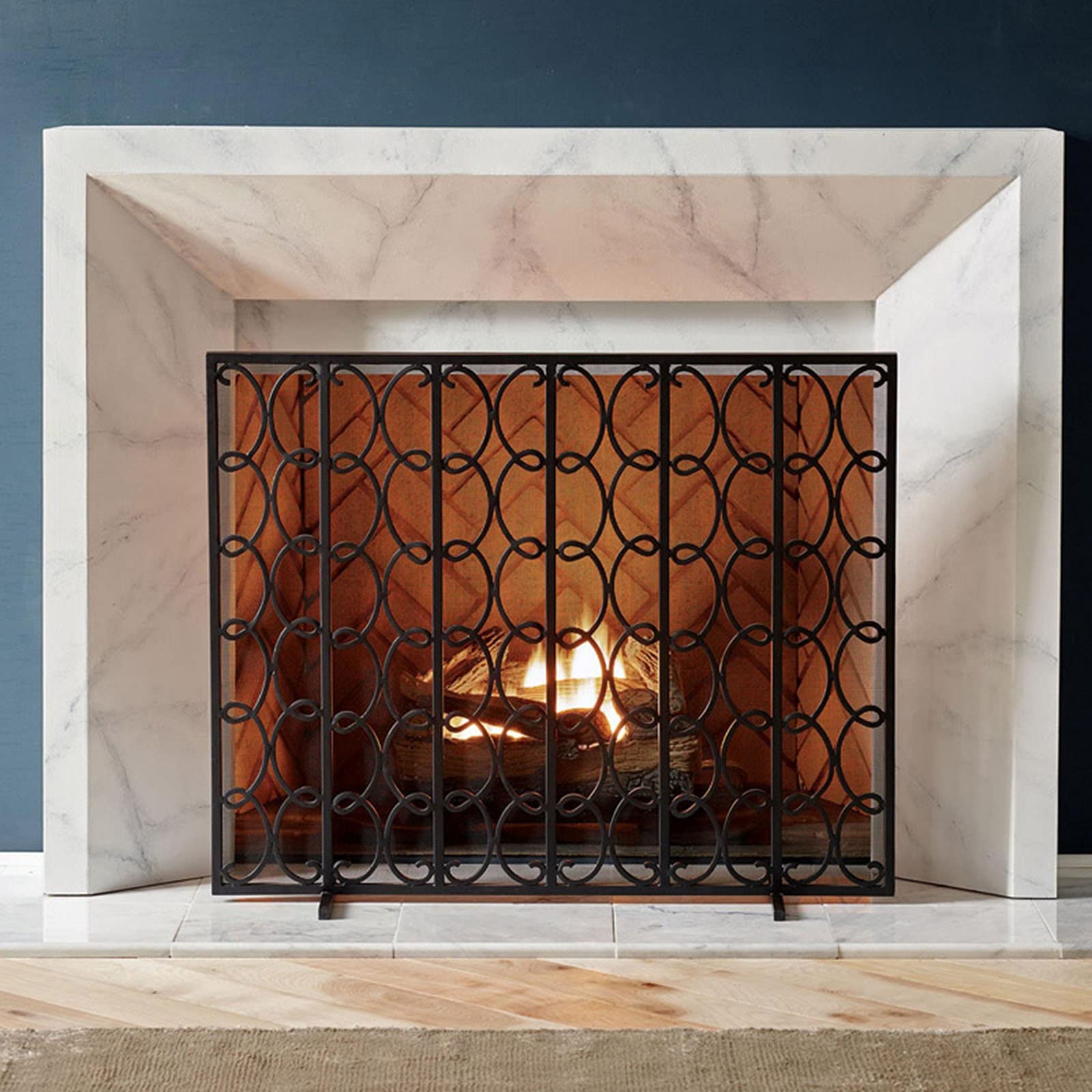 Amazon.co.jp: 暖炉スクリーンガード、暖炉カバー ファイヤー