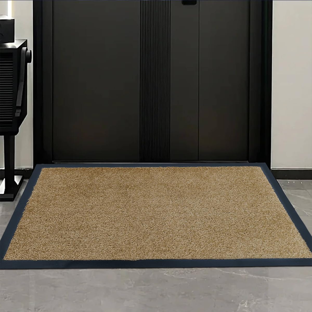 PHP Hallway Runner Rug Heavy Duty Non-Slip Rubber Back, Long Carpet Runner - Dirt Trapper, Water Absorbent Runner Mat, Washable Rugs, Carpet for Hallway Kitchen Living Room (60 x 180 cm, Beige)