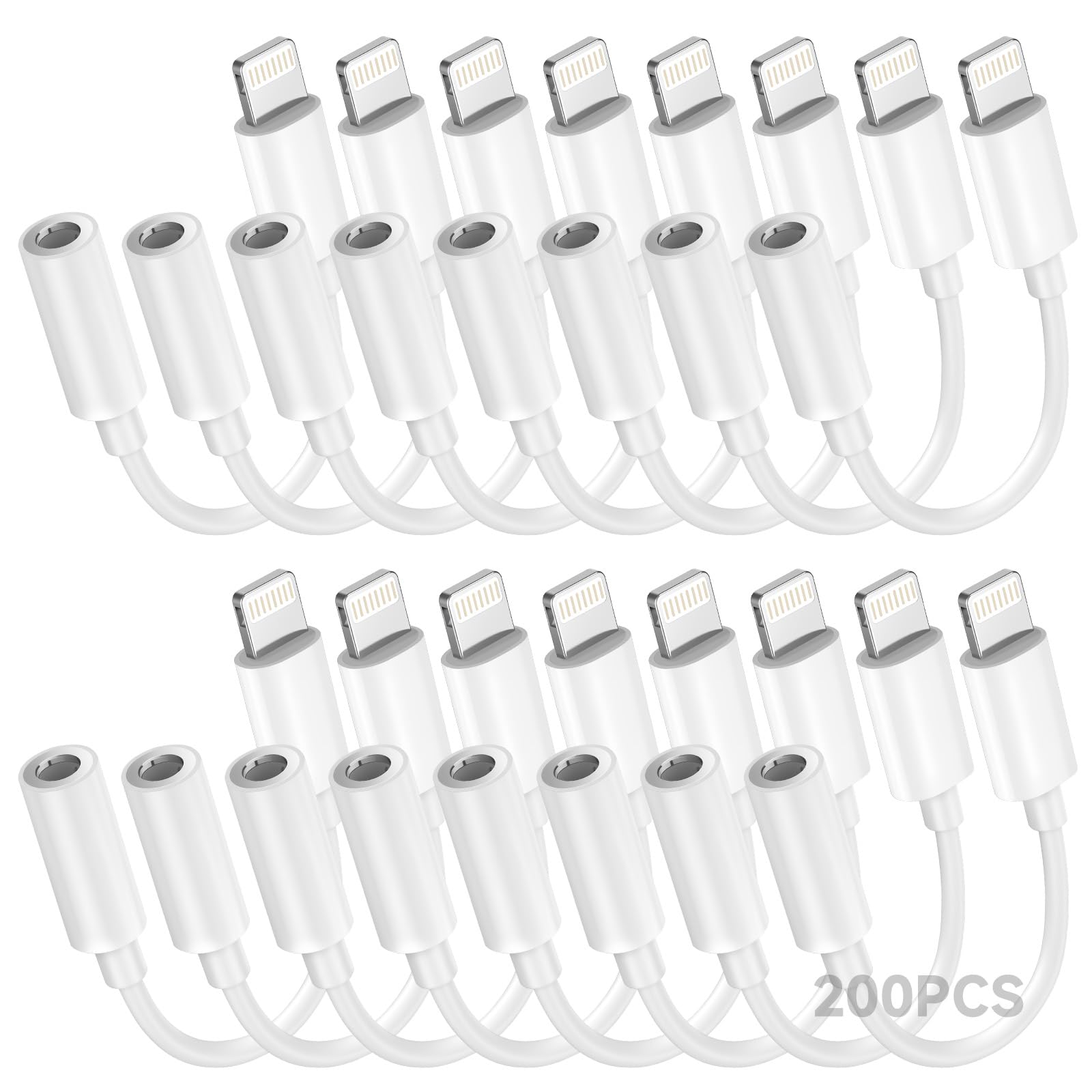 lightning to 35mm headphone adapter for iphone 14 13 12 11 white
