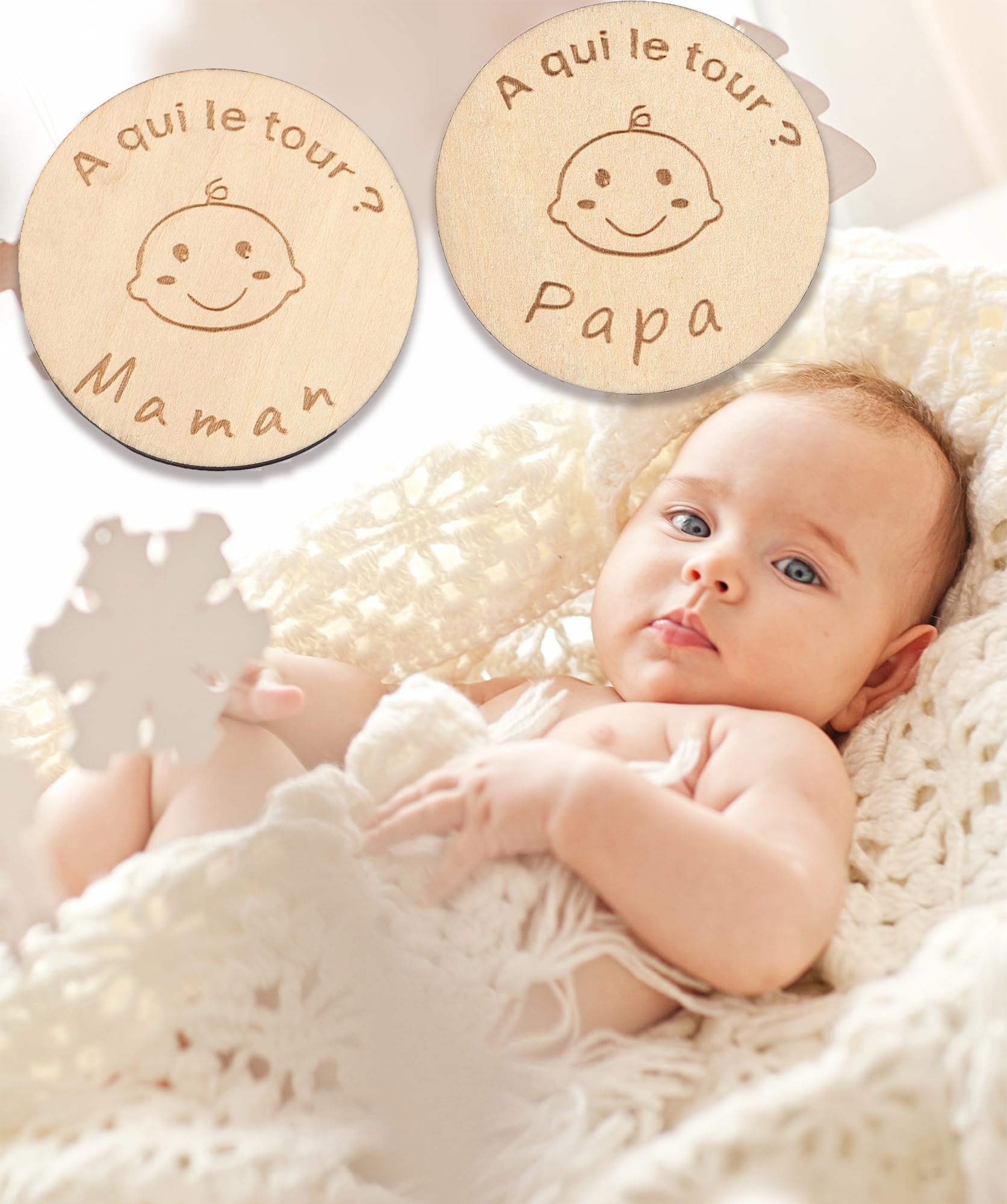 Moneda De Decisión Para Padres – Cara De Papá Y Mamá, Acero Inoxidable Con Caja, Para Baby Shower O Nacimiento