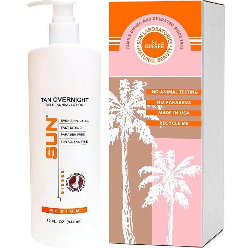Sun Laboratories by Giesee Tan Overnight Loção Autobronzeadora Medium To Dark, 946 mL