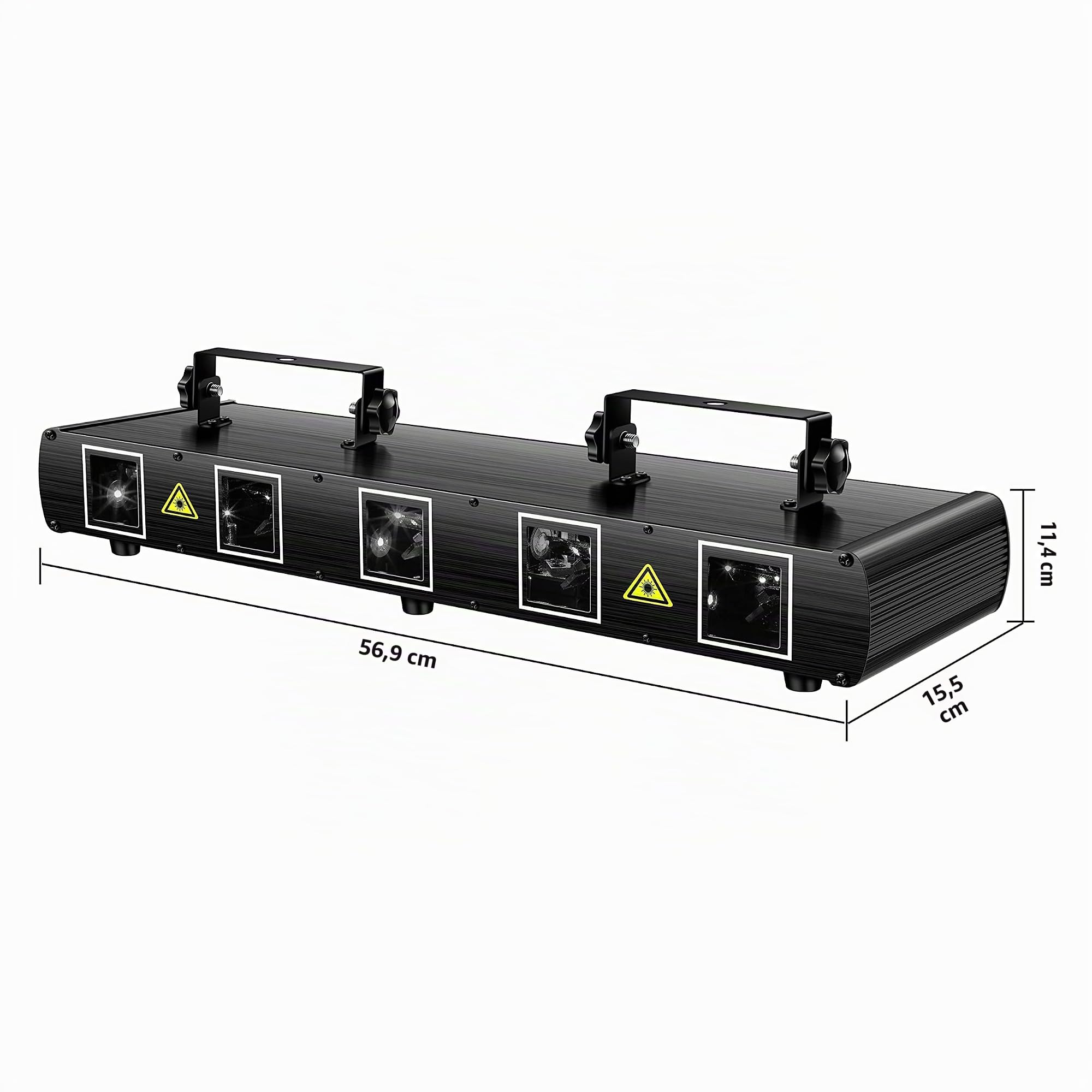 U`King DJ Laser Light, 5 Beam Effect Sound Activated DJ Party Lights RGBYC LED Laser Light Show with DMX Control for Disco Dancing Birthday Bar Stage Lighting