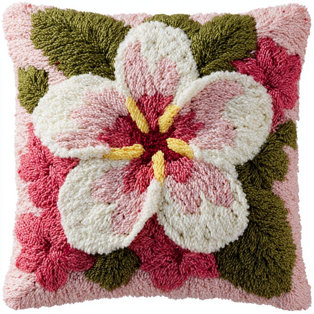 WallustrioaW Latch Hook Kits for Adults,Frangipani