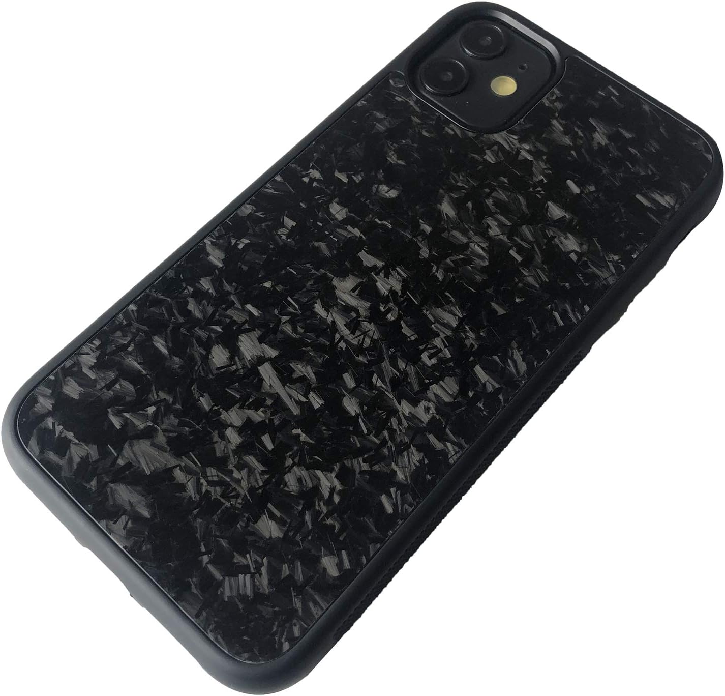 molzar Grip Series iPhone 11 Case with Real Forged Carbon Fiber, Built-in Metal Plate for Magnetic Mount, Support Wireless Charging, Compatible with iPhone 11, Black/Forged