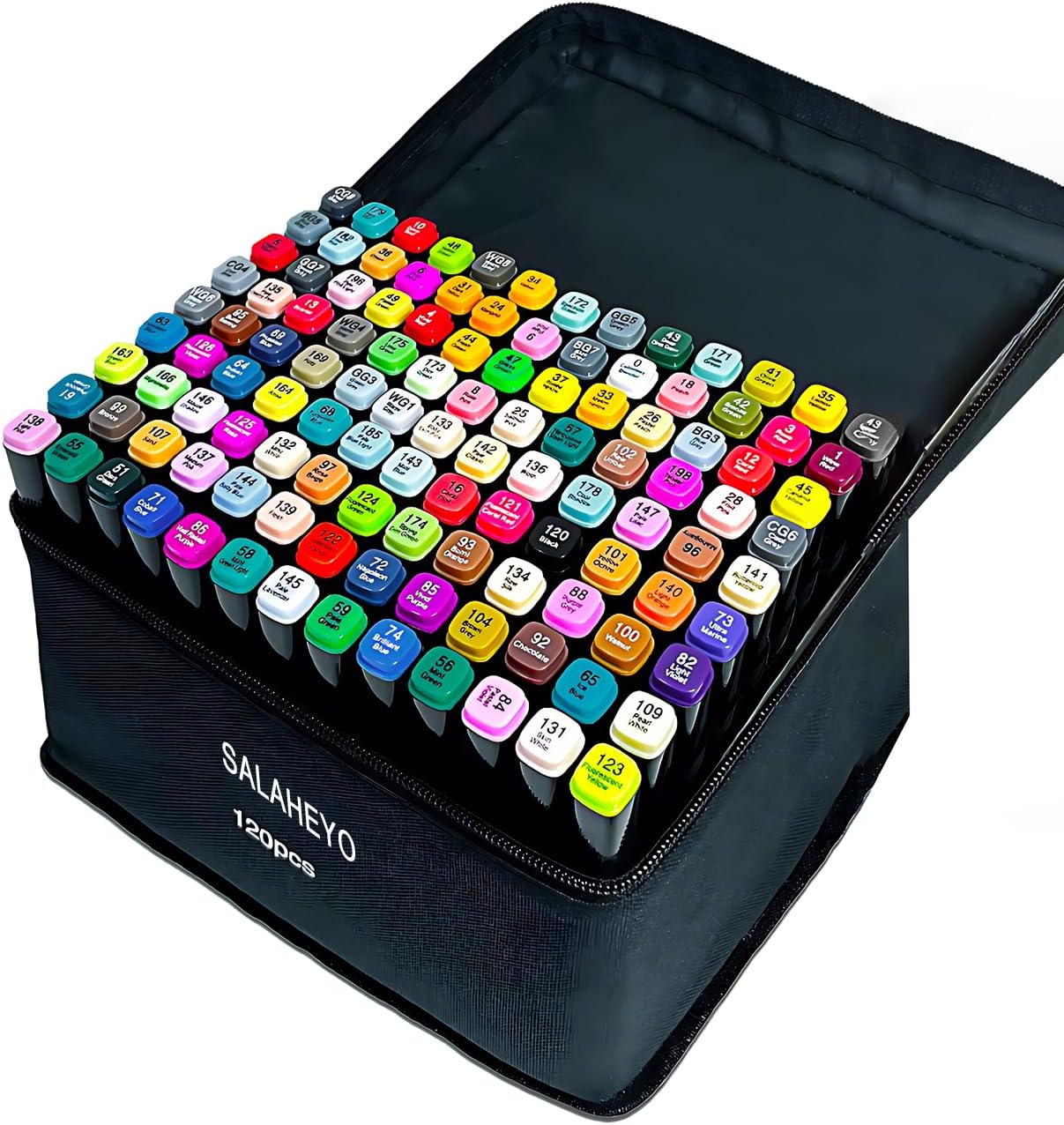 120 Colors Alcohol Markers with Base Art Drawing Markers Set for Adults Painting,Coloring,Sketching, Comics, Illustration- Refillable