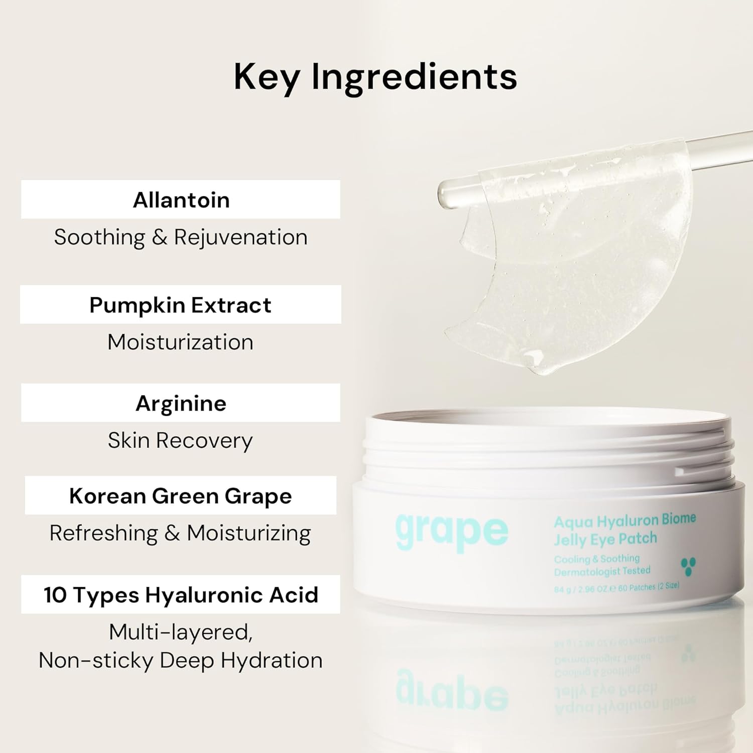 THANKYOU FARMER Grape Aqua Hyaluron Biome Jelly Eye Patch - 60 Patches - Image 6