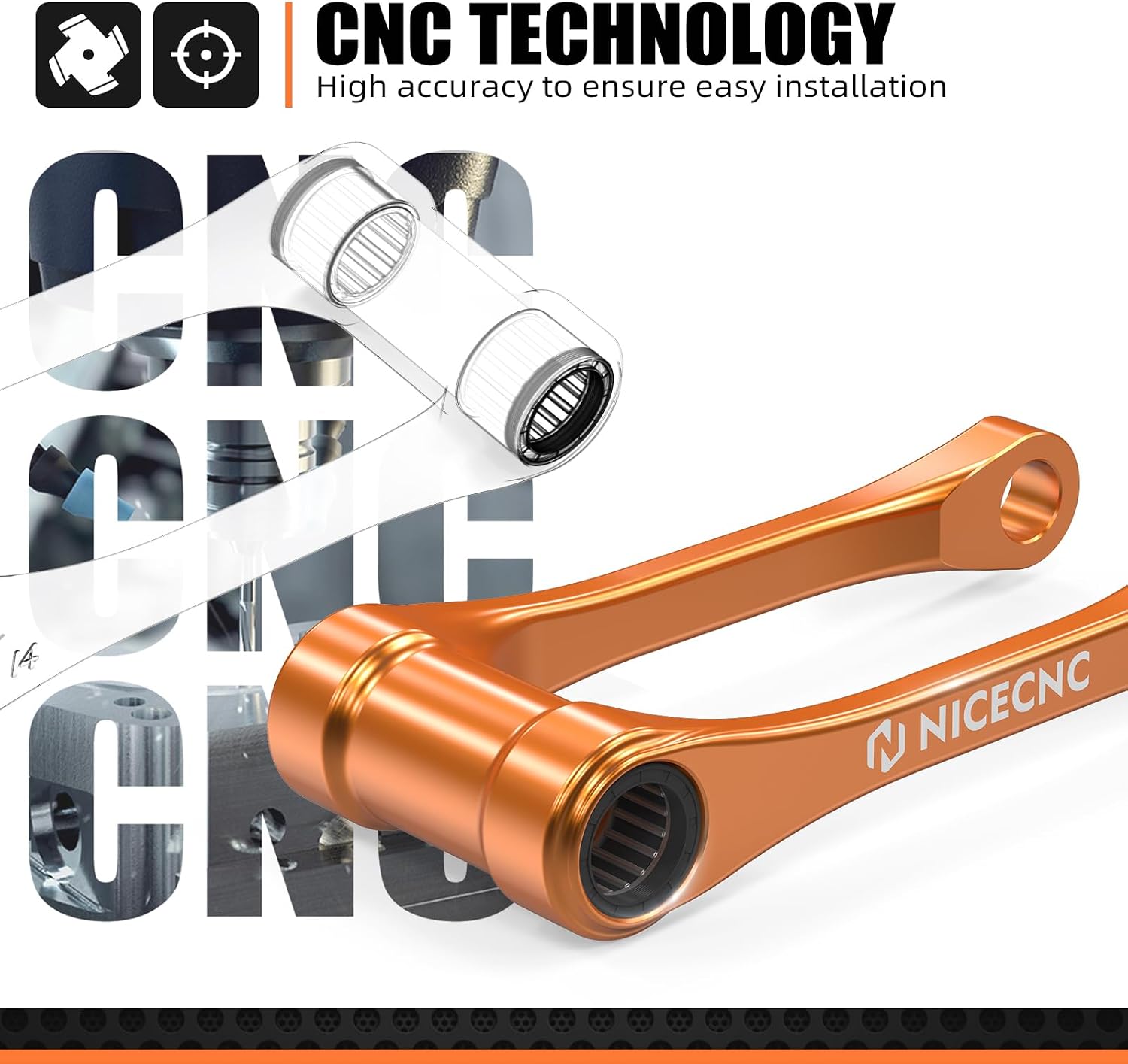 NICECNC 1.5″ Lowering Link Motorcycle, Orange