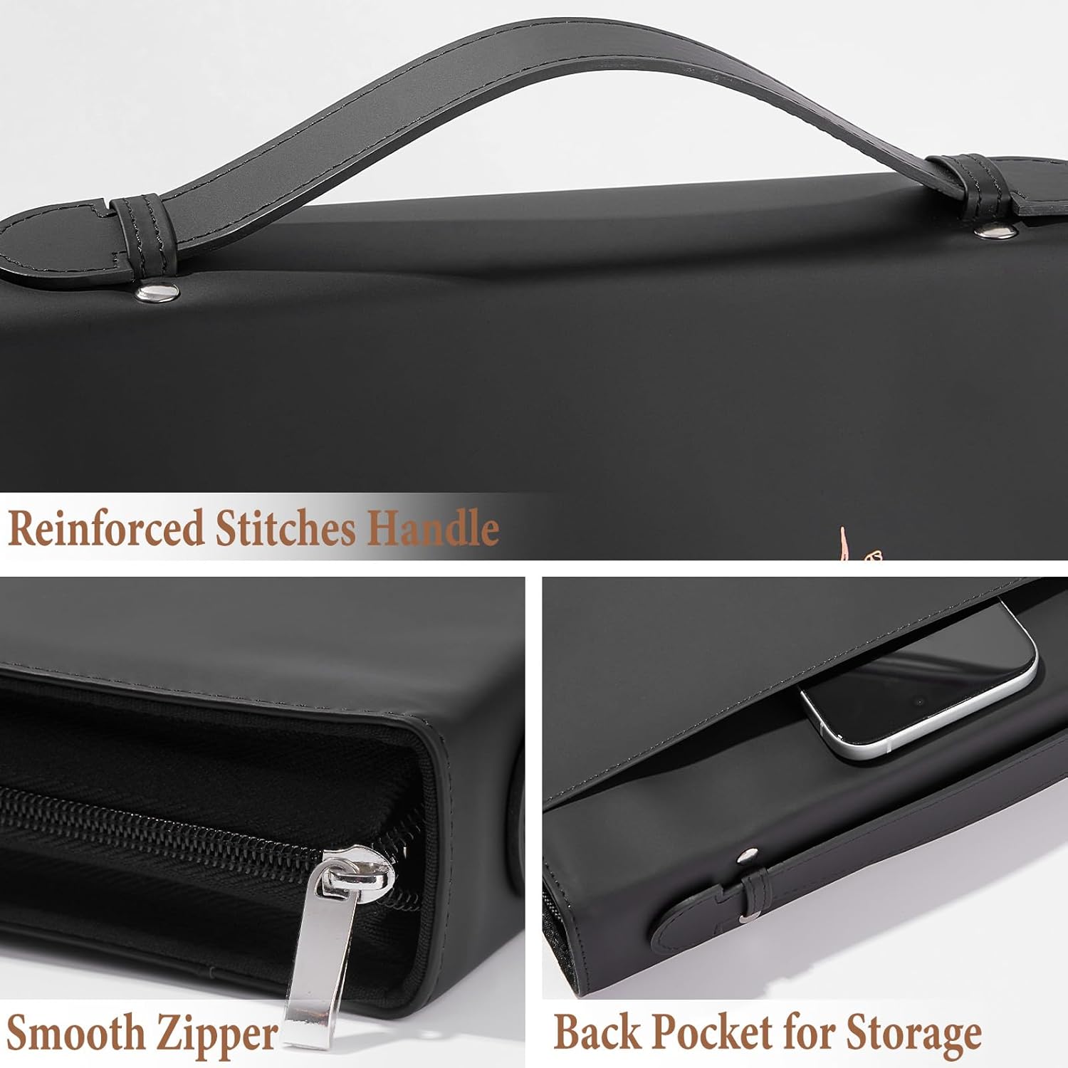 Bible Cover Case for Women and Men, PU Leather Bible Bag Bible Study Supplies Accessories with Detachable Wrist Strap - Image 7