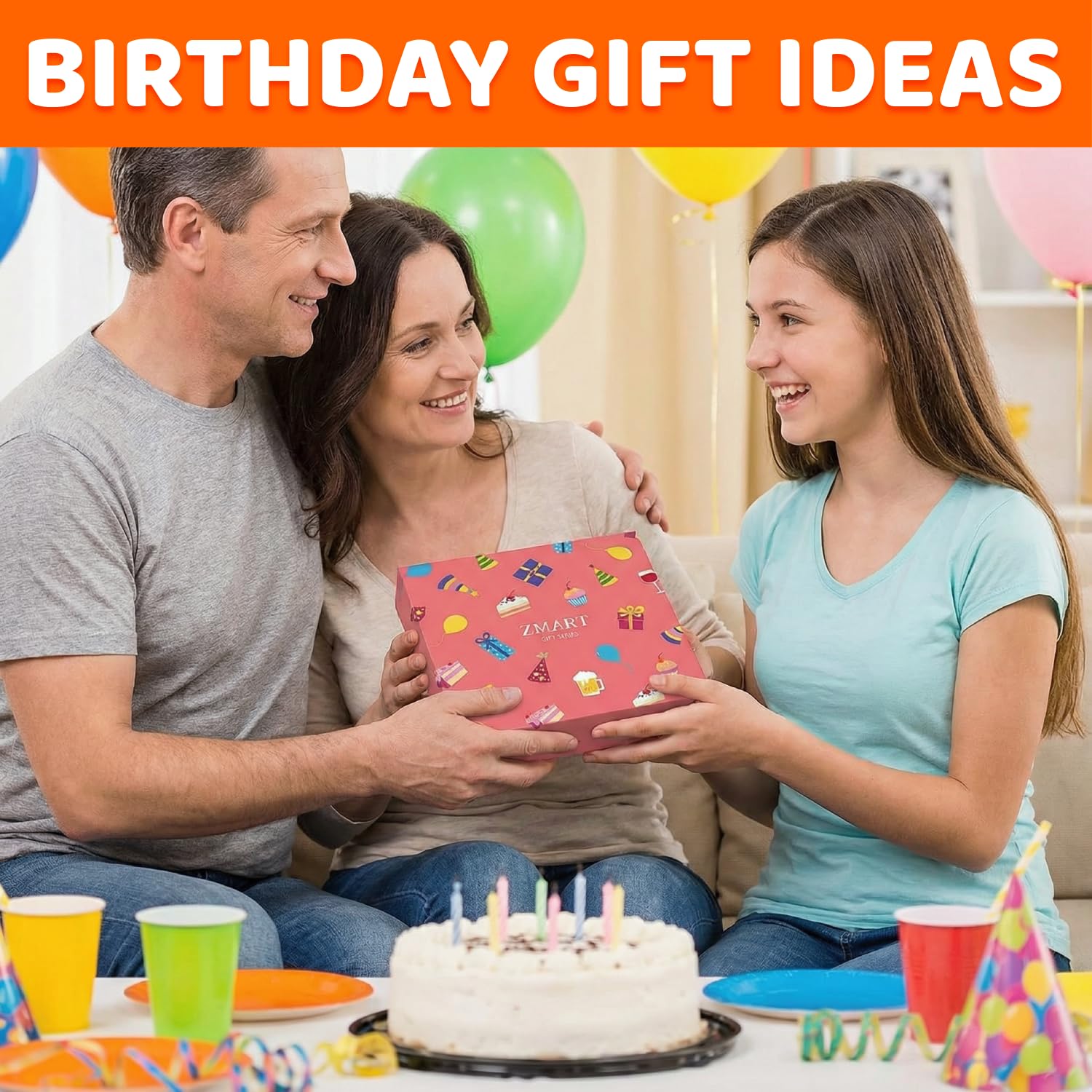 Zmart Birthday Gifts for Teen Girls - Pink Birthday Socks for 13-19 Year Old Girls