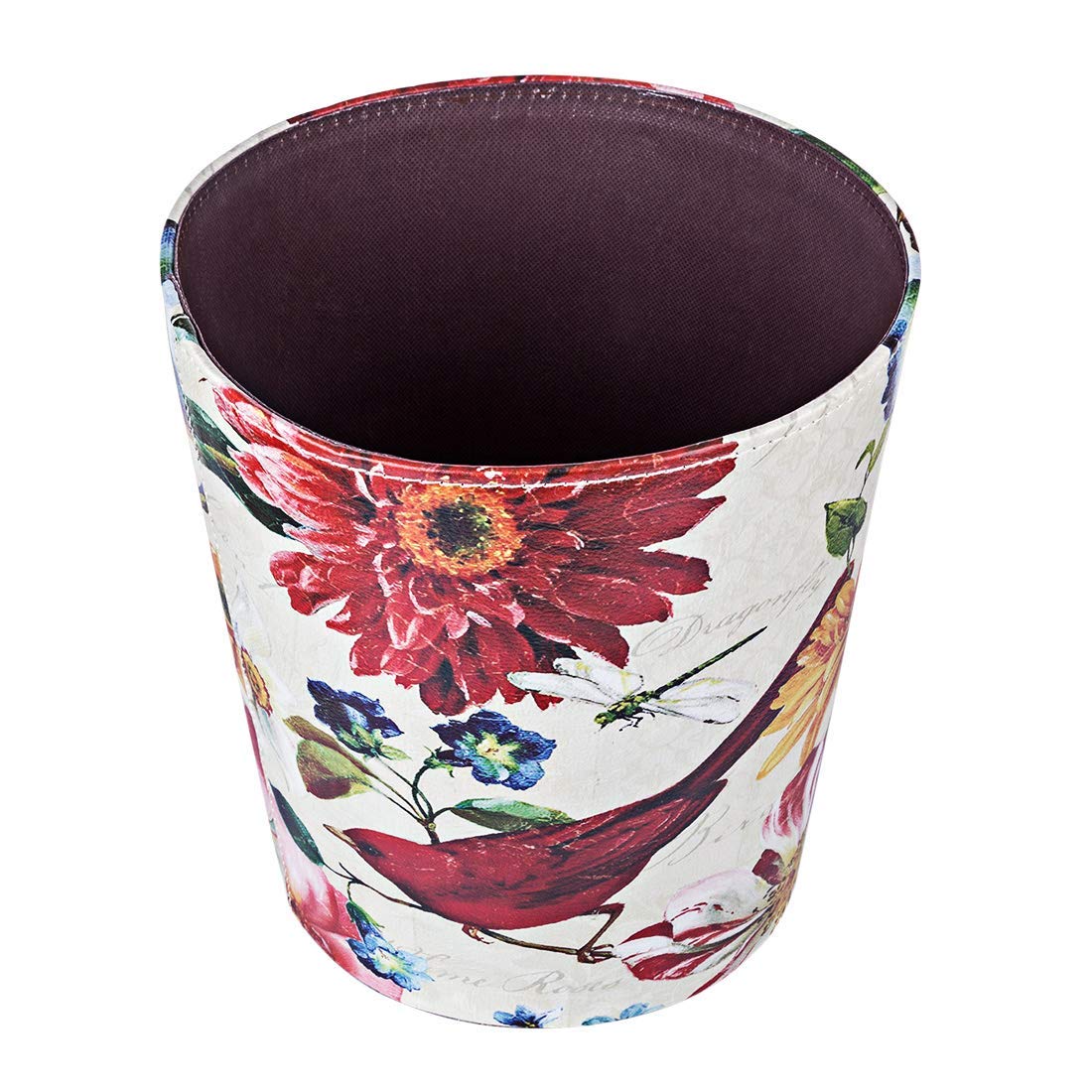 Cestino Per Rifiuti In Stile Retrò Lingxuinfo, In Pelle Ecologica, Senza Coperchio, 25 Cm, Motivo Tacco A Spillo E Rossetto, 10 Litri