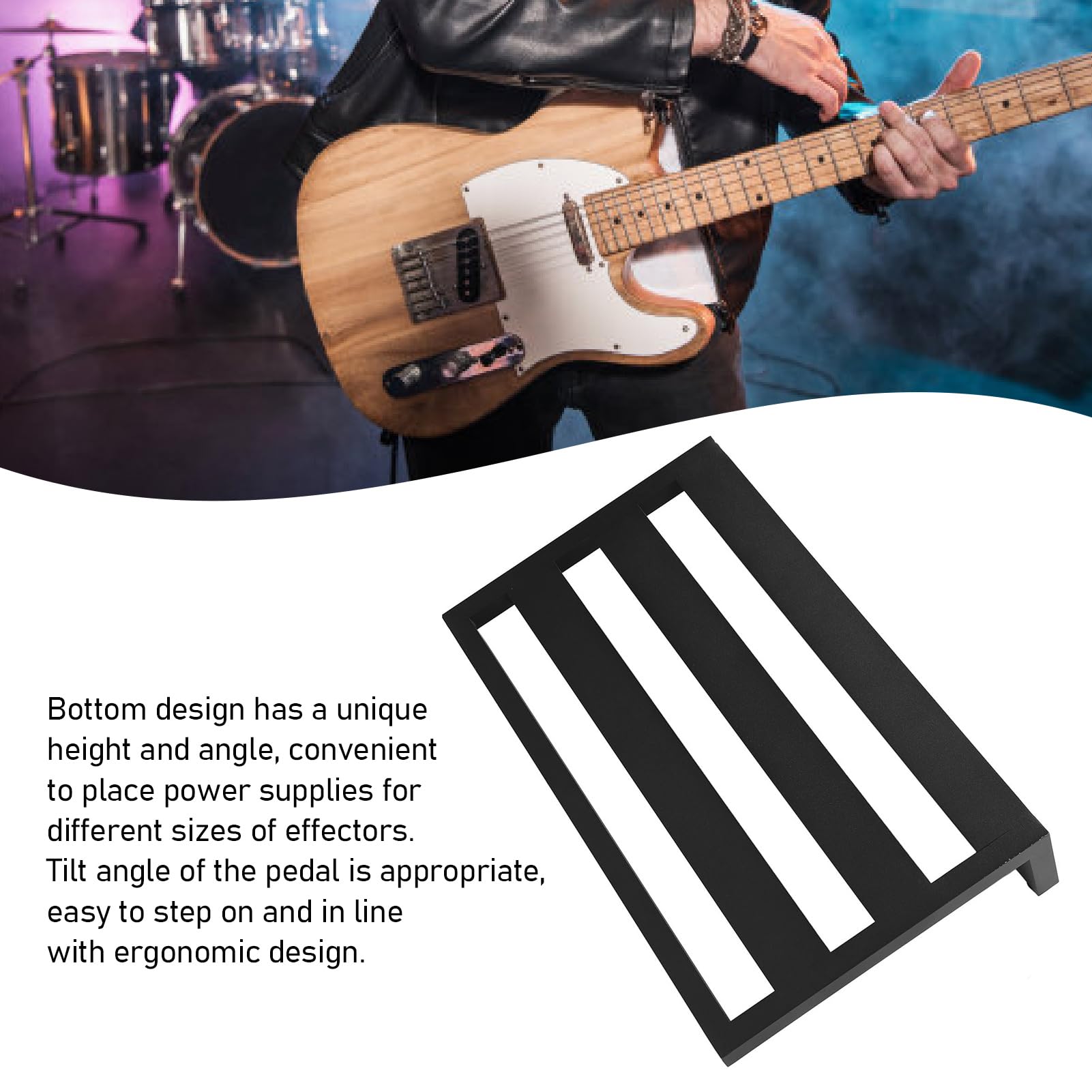 Aluminum Alloy Guitar Pedal Board, Lightweight Portable Effect Pedalboard with Carry Bag, Ideal Replacement Parts for Guitar Supplies, Easy to Use and Store