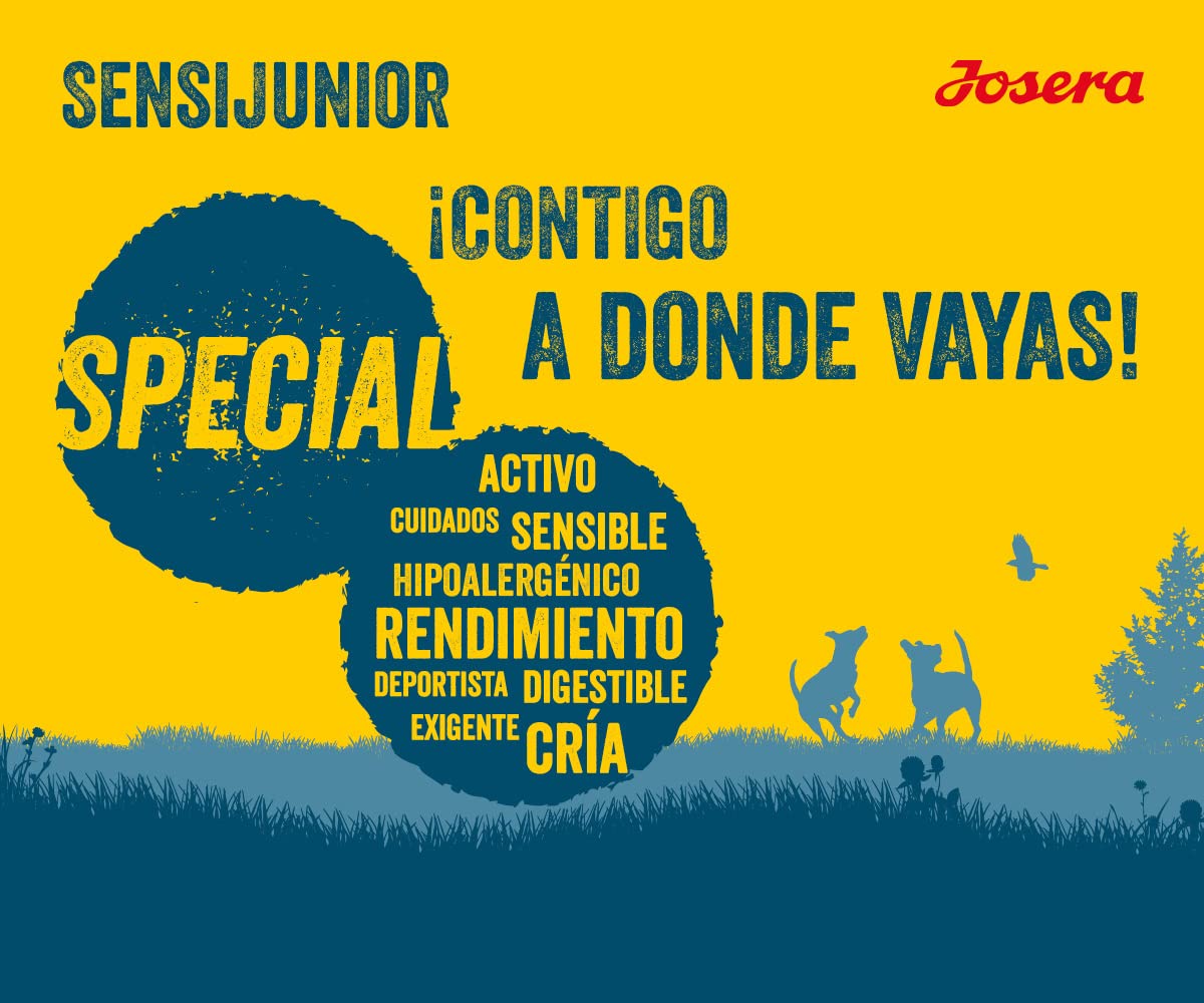 Josera - Pienso para Perros - 15 kg - Sensi Junior - Pato y Salmón - Alimento para Perro Adulto y Activo - Ideal Estómagos Sensibles - Fácil Digestión