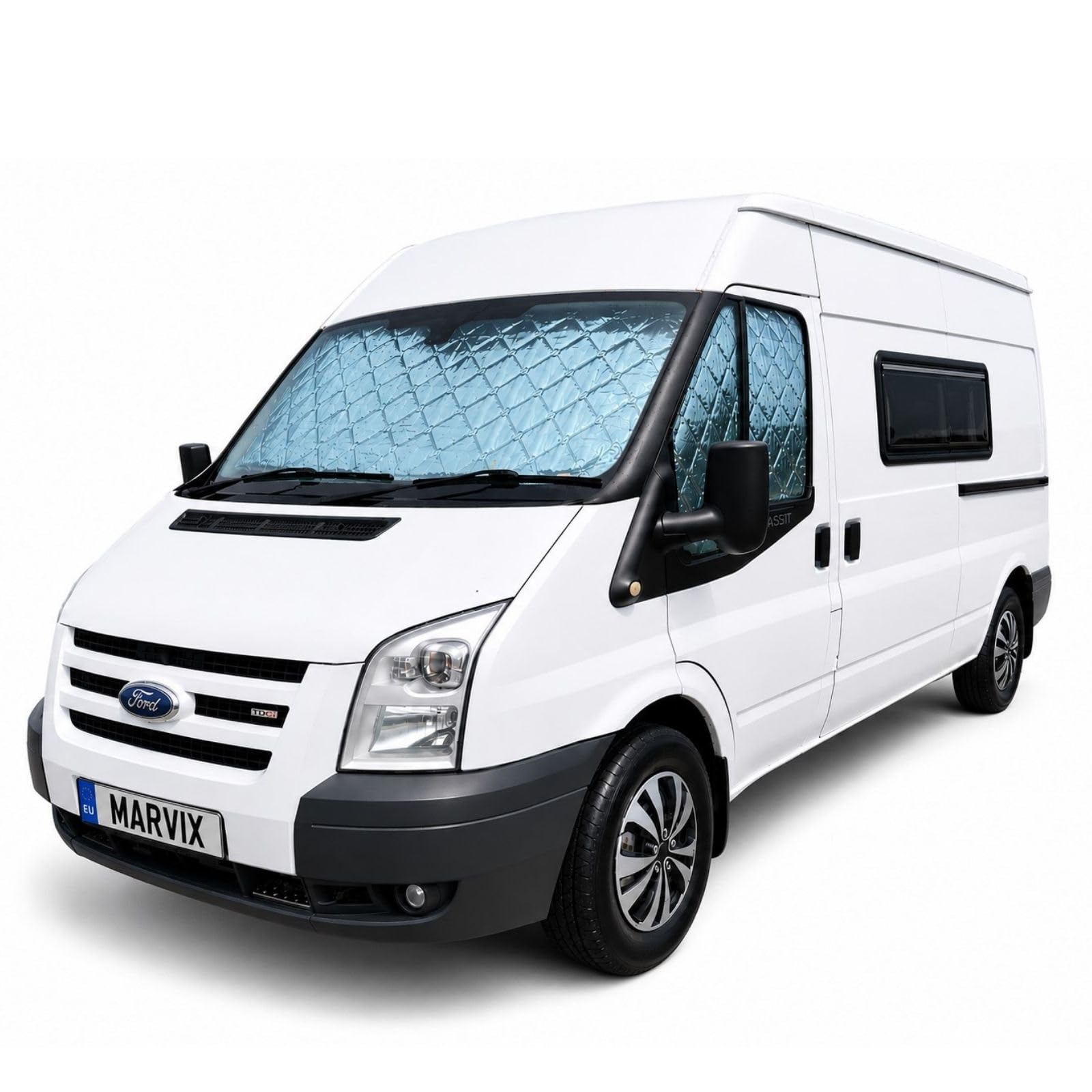 Marvix Thermo-Innenjalousien Premium 9-lagige Fensterabdeckung für Ford Transit 2006-2014 Wohnmobil Campervan Isolierungs-Sonnenschutz