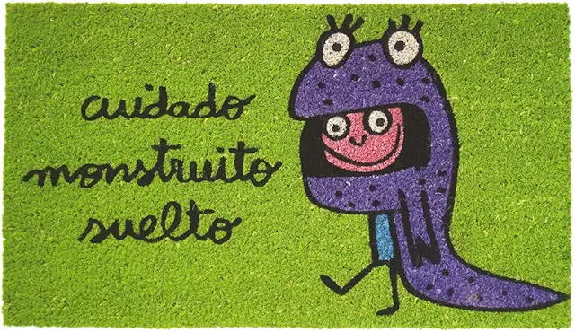 LAROOM Green Jute Door Mat - Non-Slip & High Quality