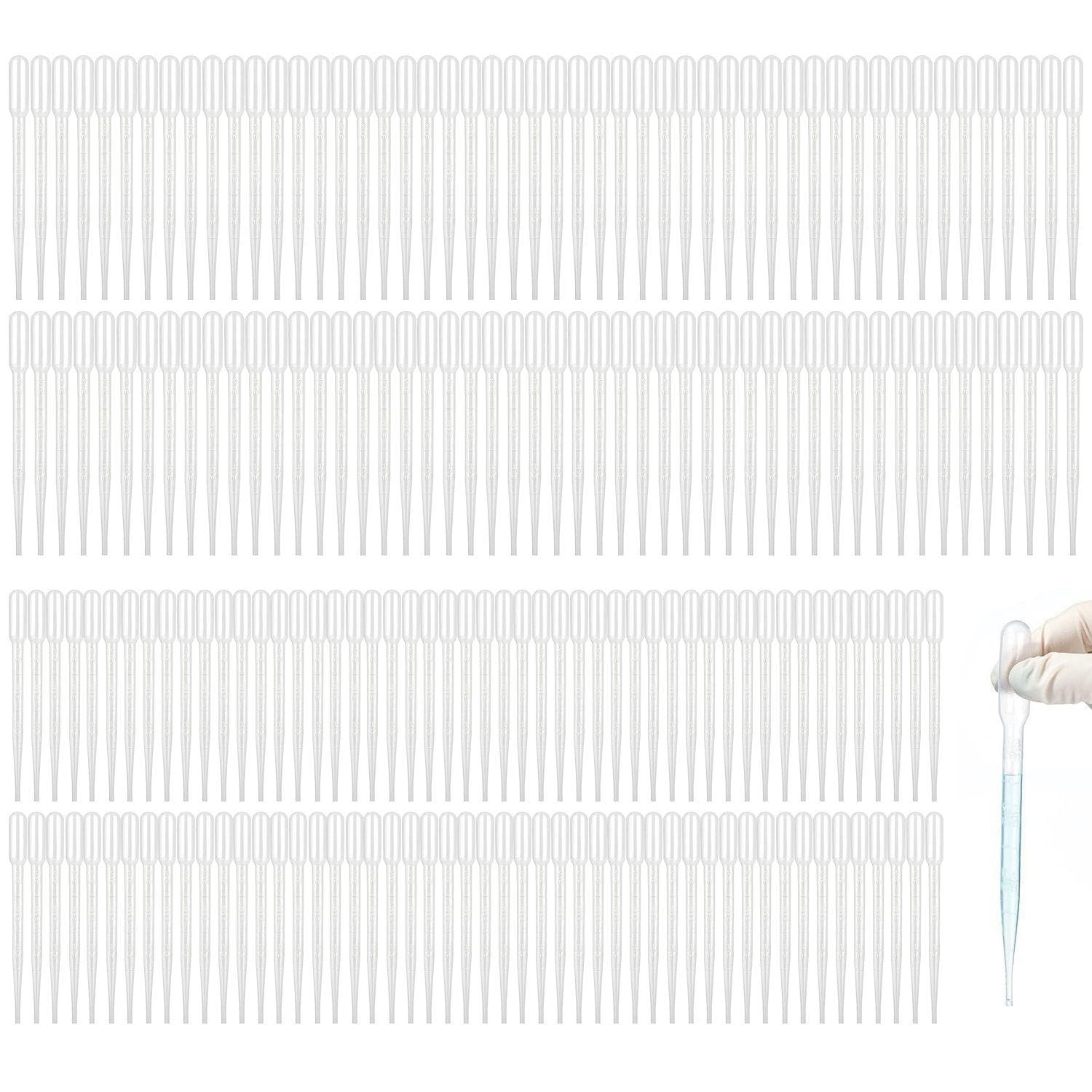 EJUFNS 200 Pieces Of Plastic Scale Straws, Essential Oil Metering Straws, Liquid Droppers, Accurate Measurement And Measurement.