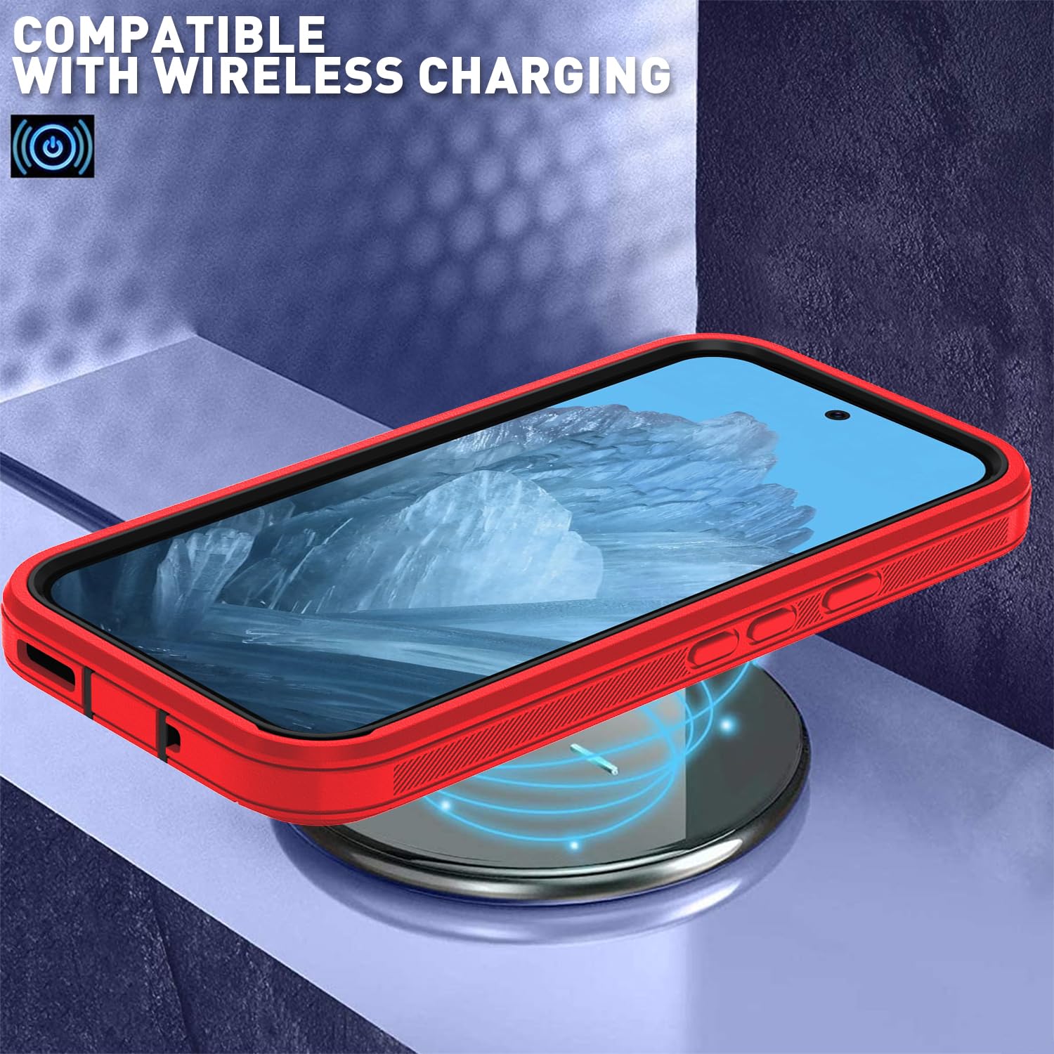 Custodia per Pixel 10 Pro XL, design 3 in 1 [nessuna protezione dello schermo] protezione robusta per Google 10 Pro XL rosso+nero
