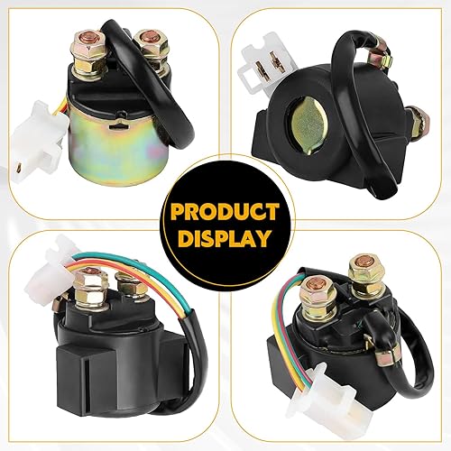 Miniatura 4 de Cyleto Relé solenoide de arranque para Yamaha Grizzly 600 YFM600 1998-2001 / YFM400 Kodiak 400 1993-1999 / XV750 Virago 750 1981-1983 / TTR250 TTR