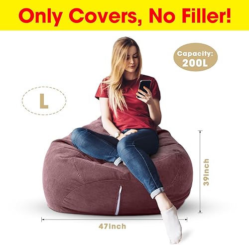 Miniatura 9 de 2 fundas para puf de peluche, funda para puf de almacenamiento de animales de peluche, funda para silla, funda de pana suave, almacenamiento para