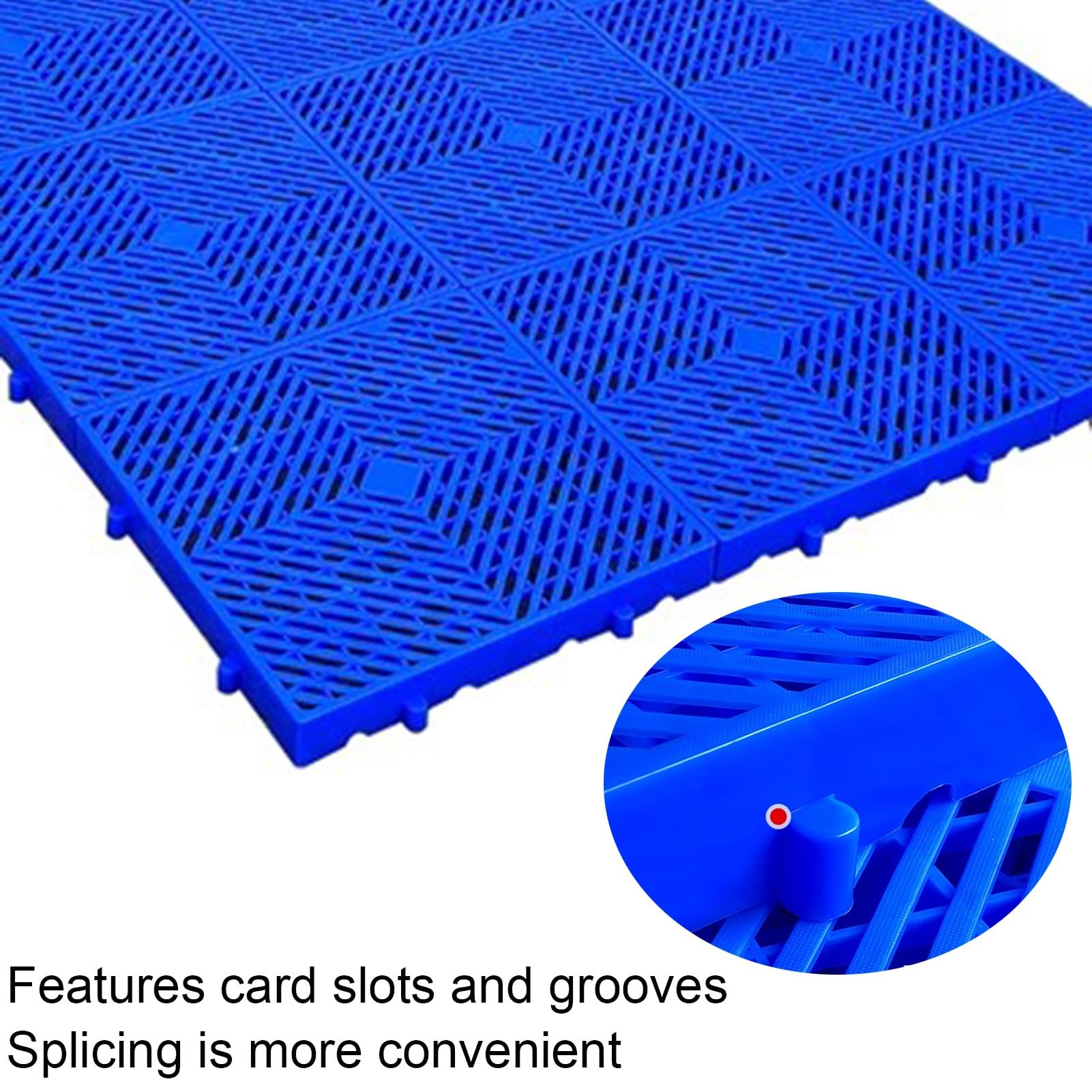 Palettes logistiques en Plastique, palettes légères en Plastique pour entrepôt, Plateau grillagé Respirant, présentoir modulaire en PEHD antidérapant (Bleu 39,4 x 23,6 x 2 Pouces, 10 pièces)