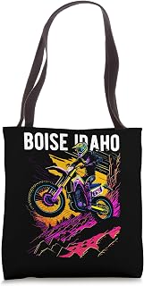 Boise Idaho Motocross Dirt Bike Motorcycle Design Tote Bag