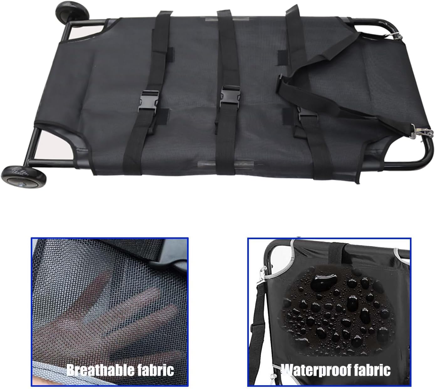 45 X 22 Inch Foldable Pet Transport Stretcher Dog Stretcher Pet Animal Transport Stretcher Maximum Loaded 220 LBS Dog Emergency Carry Stretcher for Large Dog