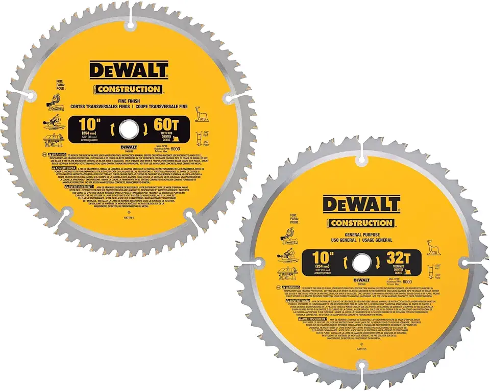 Lâmina de serra de bancada DEWALT DW3106P5, 25 cm