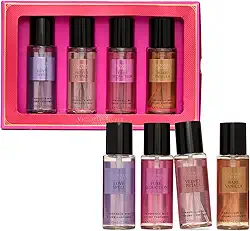Victoria's Secret Fragrance Mist Collection Conjunto de 4 peças, mini névoa, aromas sortidos, conjunto de presente para mulheres