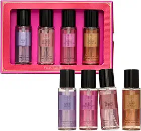 Victoria's Secret Fragrance Mist Collection Conjunto de 4 peças mini para presente, aromas variados