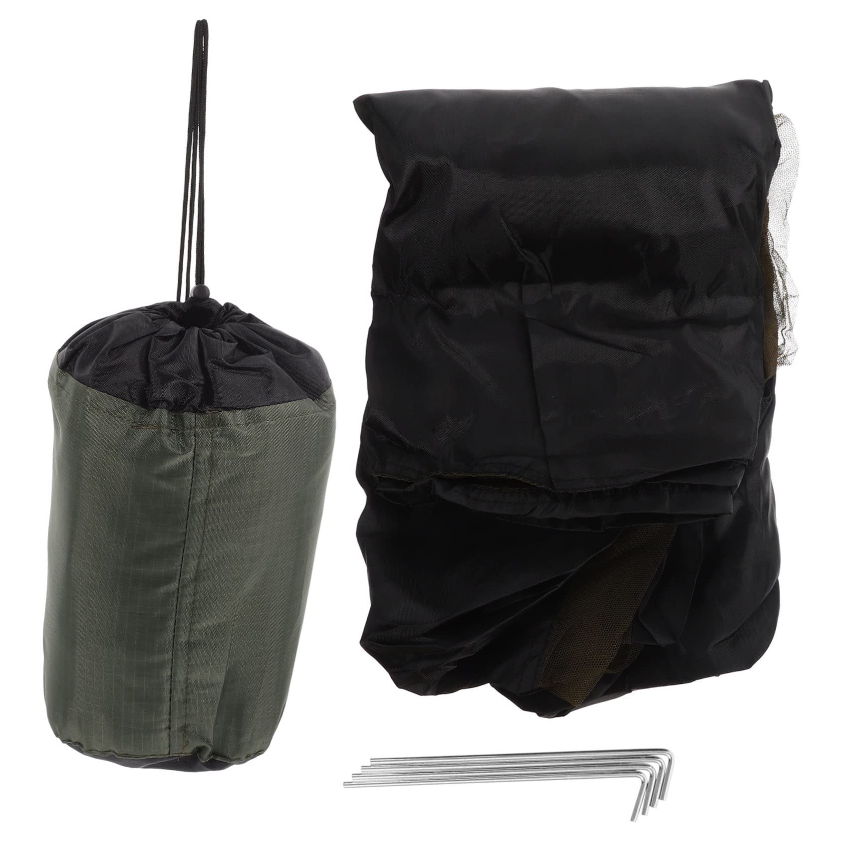 Moustiquaire camping de porte zippée avec piquets de fixation