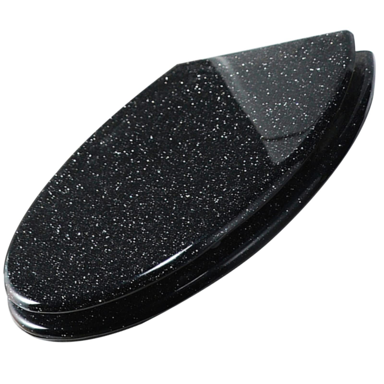Toilet lid, Glitter Toilet Seat Slow Close Resin, Quiet Seats Easy Installation, Quick-Release Hinges Fit All Standard(Black)