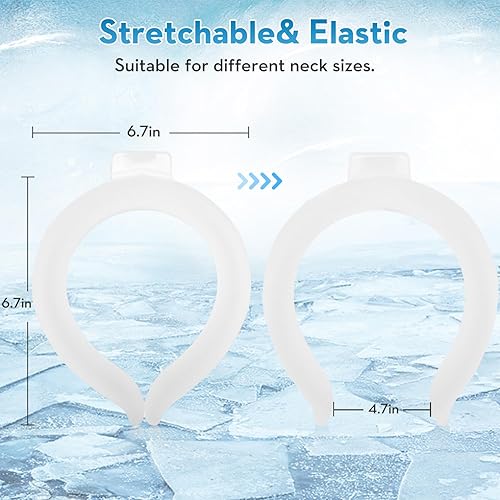 Miniatura 6 de Tubo de enfriamiento de cuello, envoltura de enfriamiento para verano, anillo de cuello de hielo reutilizable, productos de enfriamiento corporal