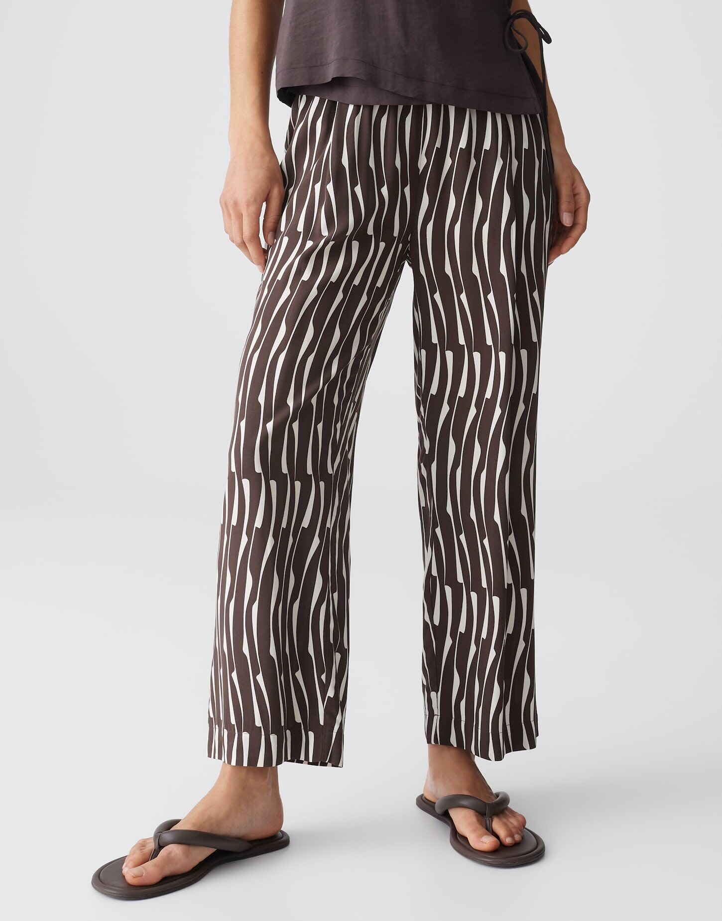 OPUS Damen Wide Leg Pants | MAROU Bamboo verkürzte Wide Leg Pants aus ECOVERO™ Viskose