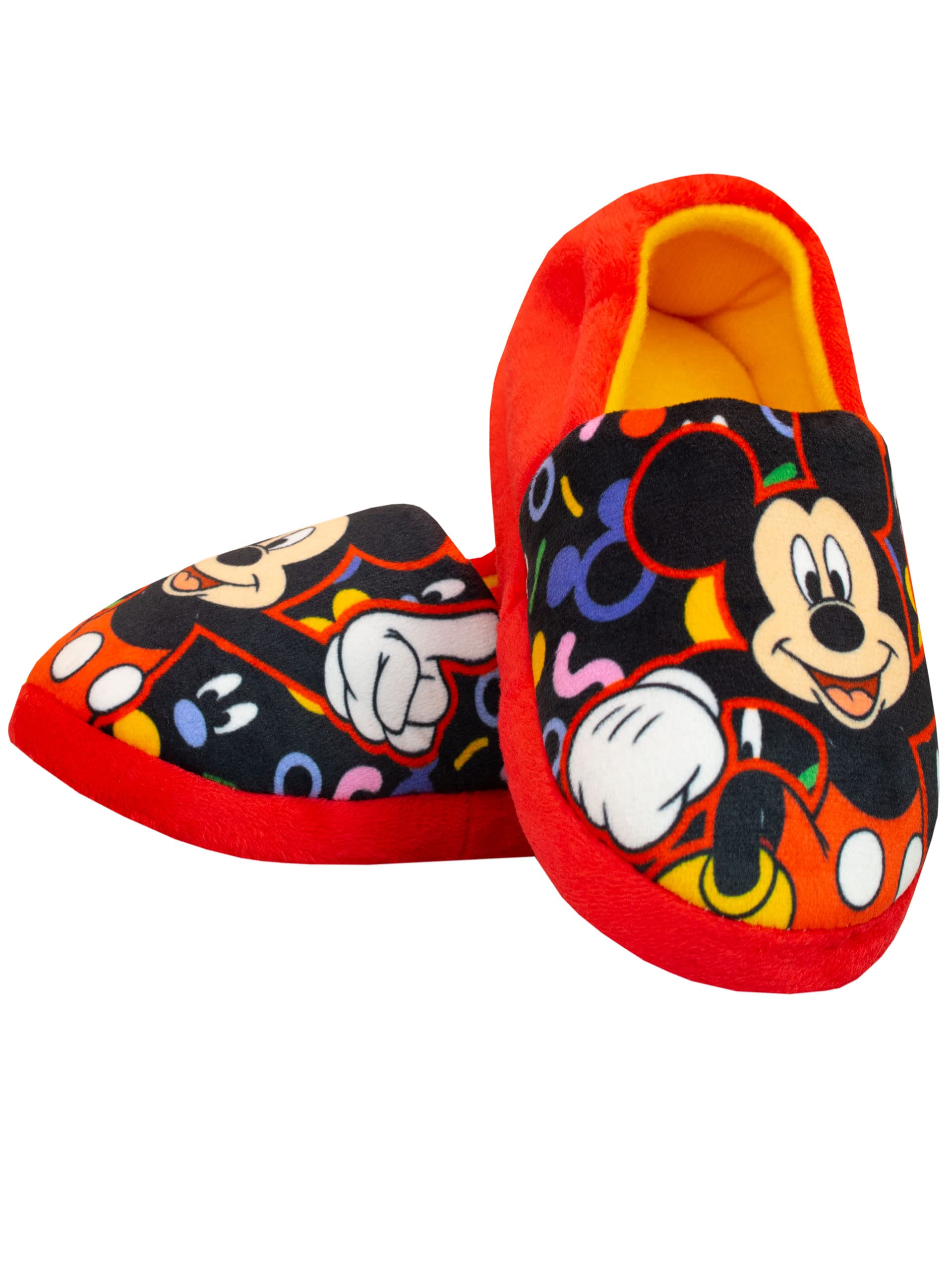 Mickey Mouse Pantofole rosse a pois da bambina con fiocchetto Minnie