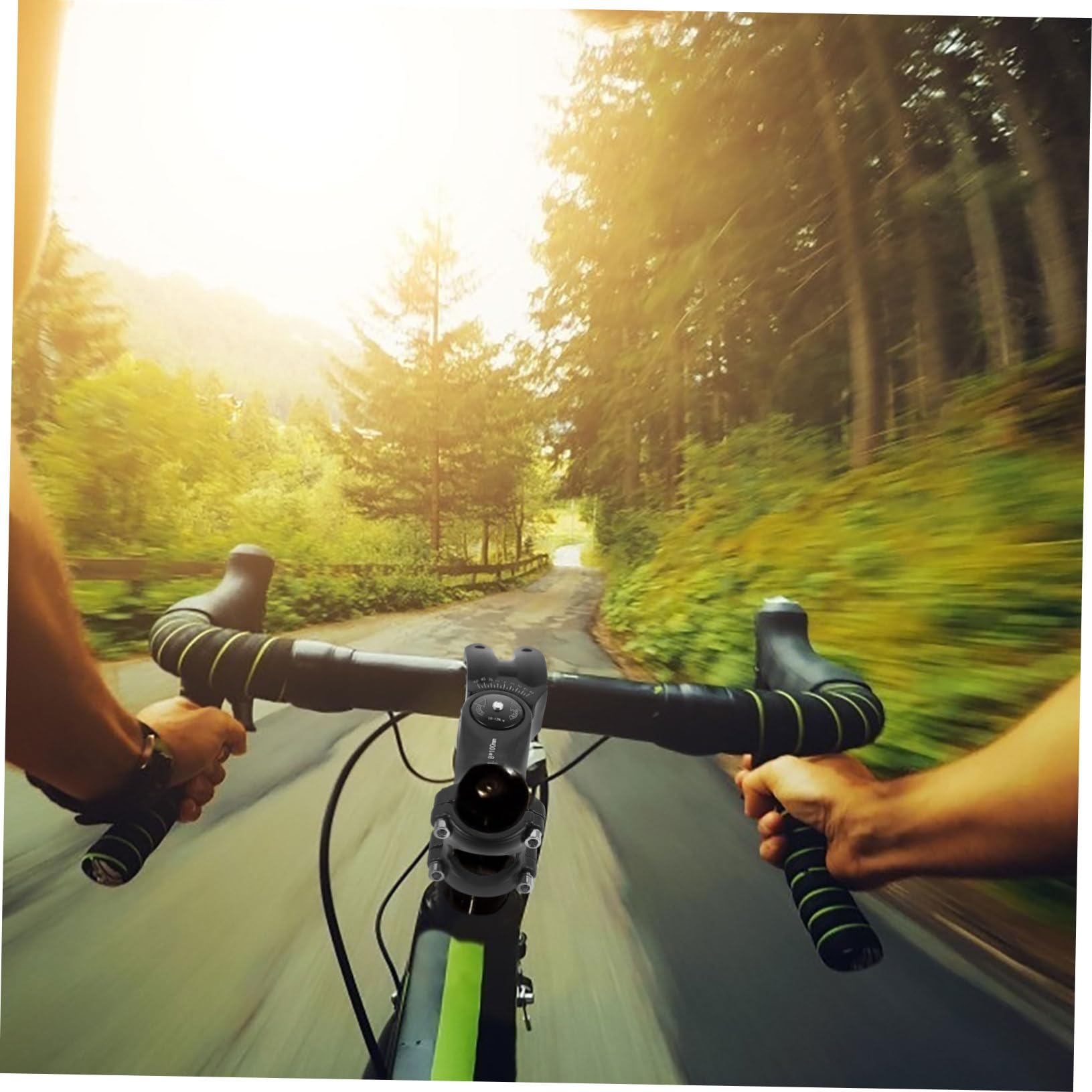 ibasenice Potence VTT Rehausseur De Guidon Vélo De Montagne Élévateur De Montagne Étendu Monter Tiges Lumière Potence De Guidon Réglable Éleveur Léger Black Alliage D'aluminium