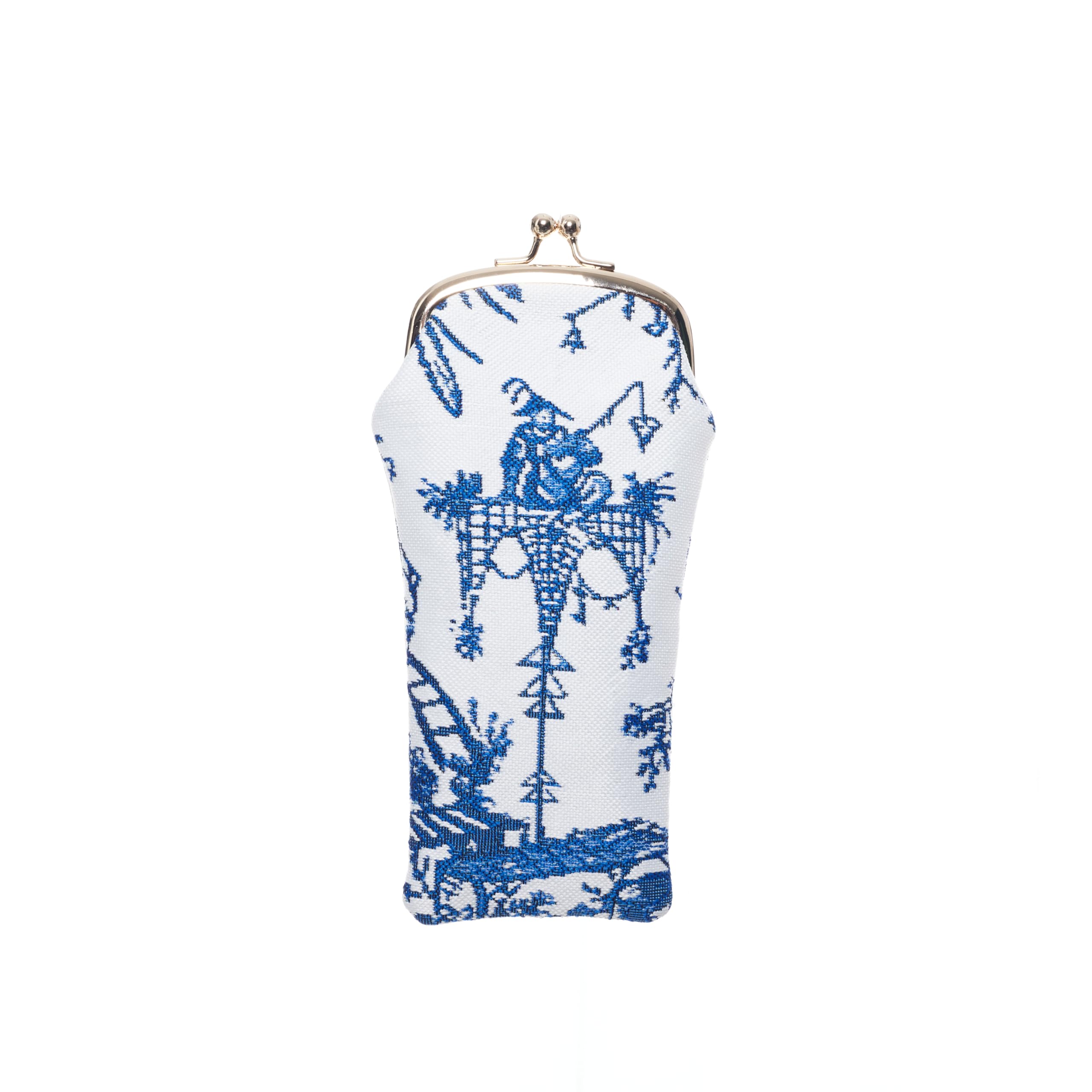 Signare Tapestry Glasses Case for Women Eyeglass Case with Fashion Pattern Design (GPCH-) (Chinoiserie)