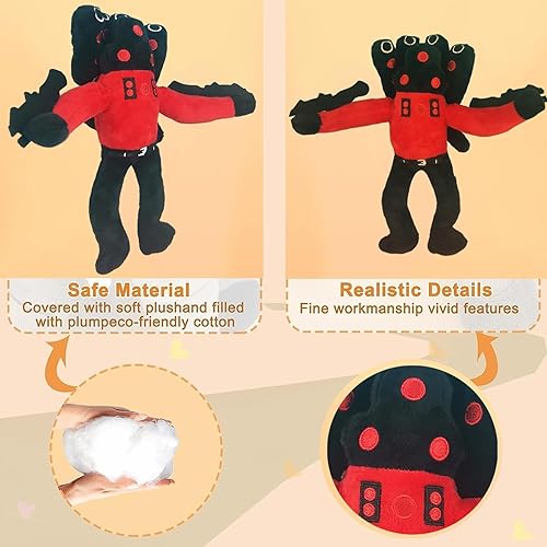 Miniatura 4 de Skibidi Toilet Titan Speakerman - Juguete de peluche, juguete de peluche de juego de terror Speakerman Boss, regalos coleccionables para fanáticos y