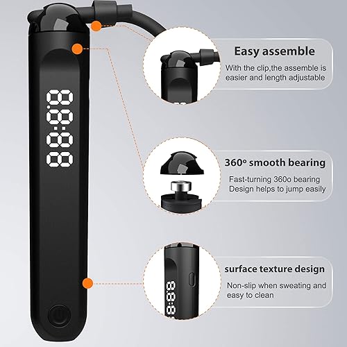 Miniatura 3 de Cuerda de saltar, cuerdas de salto de velocidad rápida sin enredos con contador para fitness para mujeres, cuerda de saltar con aplicación para