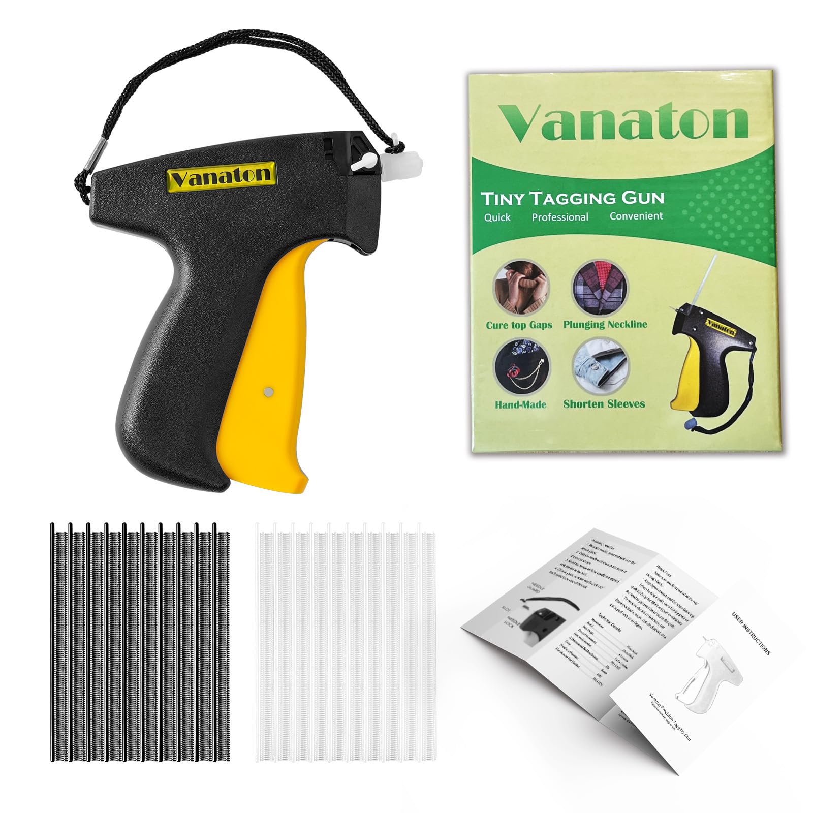 Speedy Clothing Fixer - Quick Clothing Fixer Gun, Precision Sewing Kit, Micro Tag Gun for Clothes, Clothing Stitch Gun, Mini Sewing Kit with 2400 Pcs Fastener Refills for Hemming and Edge Stitching