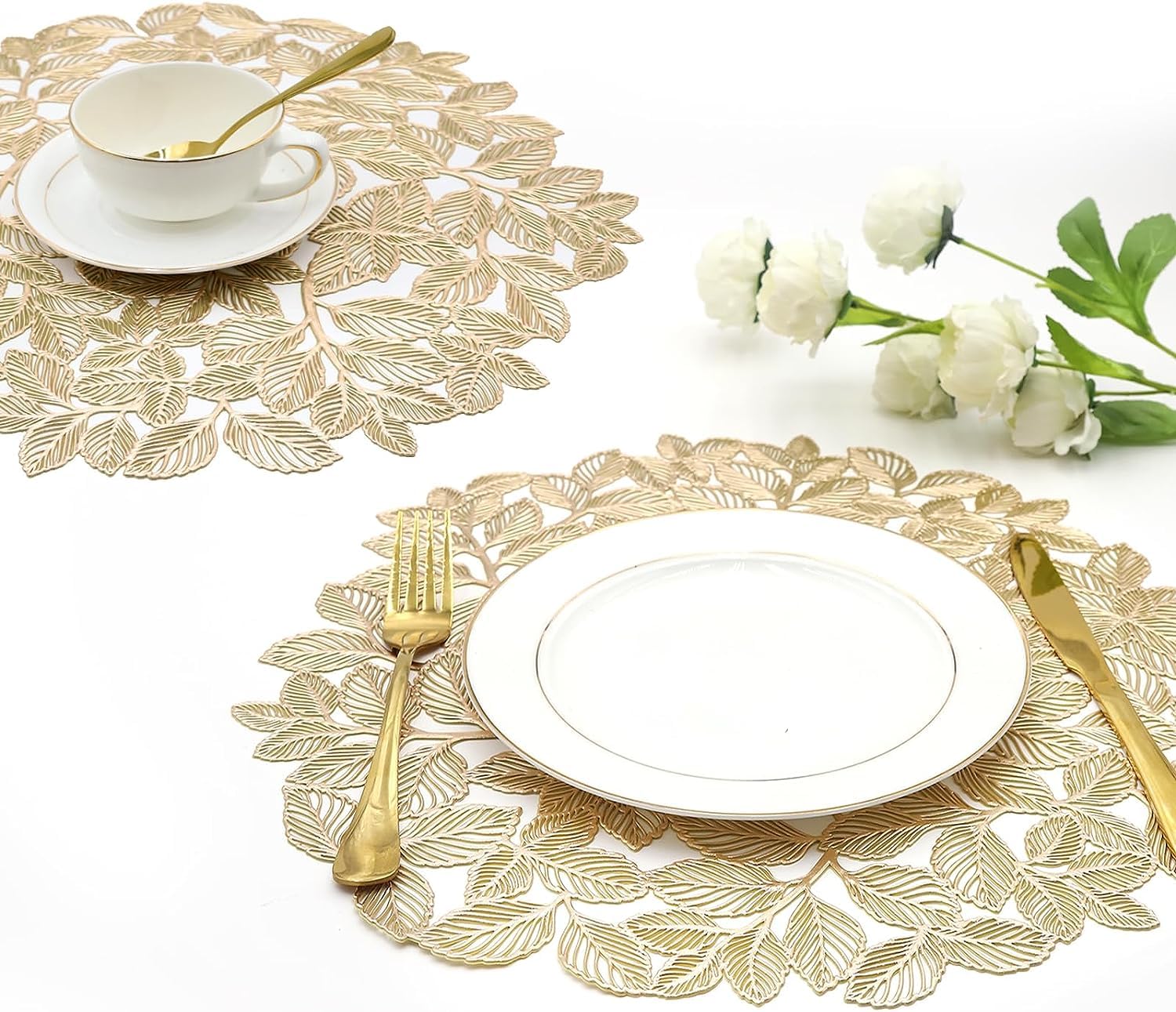 Gold Leaf Placemats - Waterproof & Heat Resistant -1